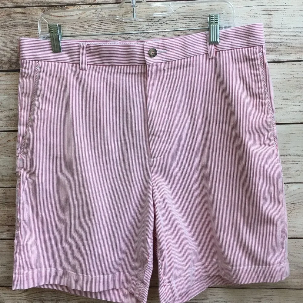 OXFORD GOLF‎ SHORTS IN PINK AND WHITE STRIPES